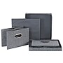 Household Essentials Medium Stackable Folding Fabric Storage Bin, 8" x 13"x 15", 27 Qt., Gray, 2/Pack (710-1)~#|#~ECEA510F-5F8F-4242-884CE22EF9E2FB26_sc7
