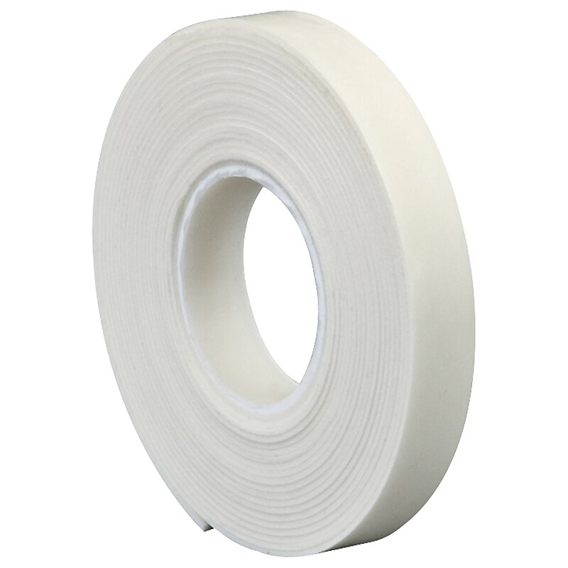 3M 4466 Indoor Foam Double-Sided Mounting Tape, 0.5" x 5 yds., White (T9534466R) image 1