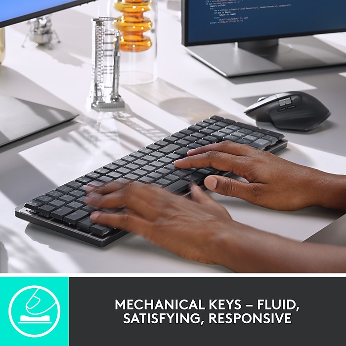 Logitech MX Mechanical Tactile Quiet Wireless Ergonomic Keyboard