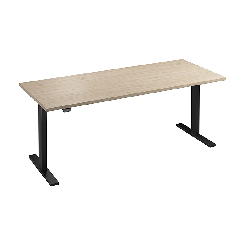 Bush Business Furniture Move 60 Series 72"W Electric Adjustable Standing Desk, Natural Elm/Black Powder Coat (M6S7230NEBK) image 1