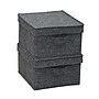 Household Essentials Medium Stackable Folding Fabric Storage Bin, 6" x 10"x 11", 11.42 Qt., Gray, 2/Pack (7511-1)~#|#~ECF1C726-53D9-411B-83DA08B2A8F2DB21_sc7