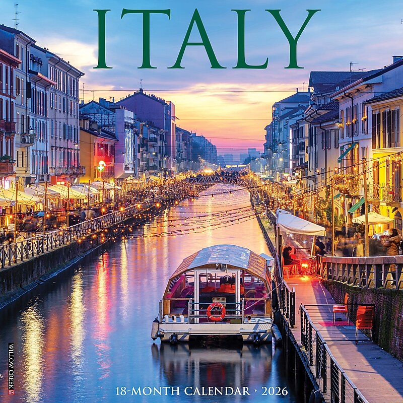 2026 Willow Creek Italy 12" x 12" Monthly Wall Calendar (51603X) image 1