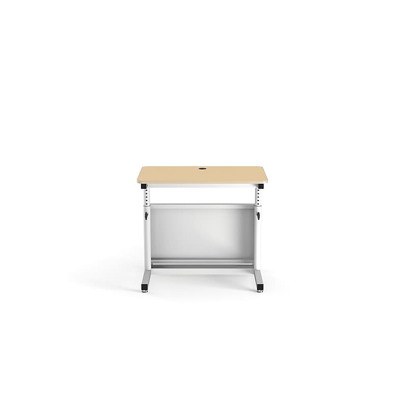 VersaDesk Deluxe 36"W Manual Adjustable Standing Computer Table, Maple/White (CTL3624-WM) image 1