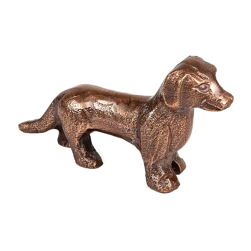 Mind Reader Dachshund Figurine, Antique Brass (DOGDEC-BRZ) image 1