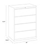 Staples 4-Drawer Lateral File Cabinet, Locking, Letter/Legal, Gray, 42"W (20301D)~#|#~ECFAA499-638D-4FF1-853186567AD50BBB_sc7