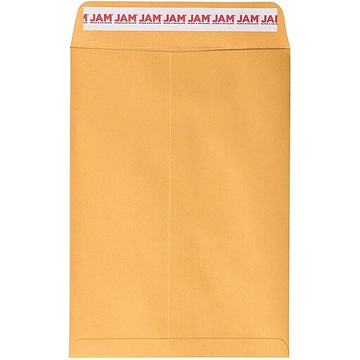 JAM Paper Self Seal Catalog Envelope, 10 1/2" x 7 1/2", Brown Kraft