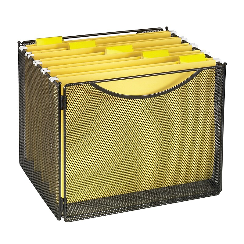 Safco® Onyx™ 2170 Onyx™ Mesh Desktop Box File, Black, 6/Pack (2170BL) image 1