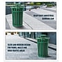 Alpine Industries Stainless Steel Outdoor Trash Can with Rain Bonnet Lid, 38 Gallon, Green (ALP479-38-1-GRN-MKTCOPY)~#|#~ED026635-E6F5-46FE-A4B8DF0F97AA3D7E_sc7
