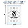 Avery Laser/Inkjet Multipurpose Labels, 1.8704" x ", Glossy Clear, 500/Pack (94120)~#|#~ED056C66-B986-4D8E-B4B09C5C3E4404BE_sc7