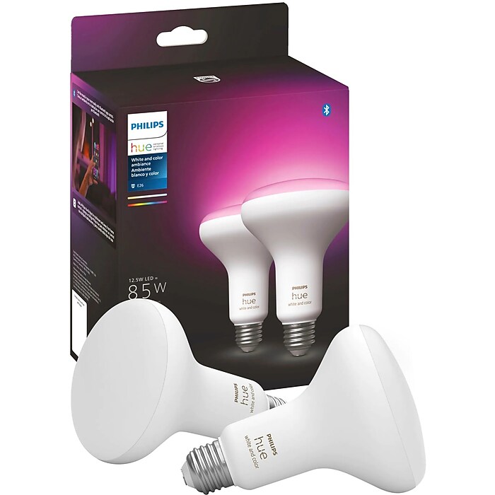 Philips Hue 85W Equivalent E26 LED Smart Bulb, White And Color