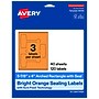 Avery Laser/Inkjet Sealing Labels, 5-7/8" x 4", Bright Orange, 120 Labels/Box (19479370794)~#|#~ED0F3FD3-3905-47F4-8EBCDFF383C5EEE5_sc7
