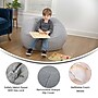 Flash Furniture Dillon Faux Sherpa Refillable Bean Bag Chair, Gray (DGBEANSMSHRPGY)~#|#~ED1242D6-DF78-40D9-B231A9411EE39EC6_sc7
