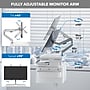 Mount-It! MedHub Mobile Medical Cart Workstation with Drawers, Monitor arm, and Locking Caster Wheels, White/Grey (MI-16026)~#|#~ED16402C-4D67-4A05-8CBDF295C6161C5F_sc7