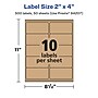 Avery Laser/Inkjet Rectangle Multipurpose Labels, 2" x 4", Kraft Brown, 500 Labels/Box (94207)~#|#~ED174C53-9060-431B-ABE5EF9DE4B264D1_sc7