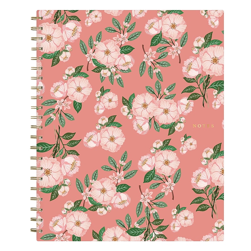 Blue Sky Bespoke Composition Notebook, 8.5" x 11", Camellia Floral (159137) image 1