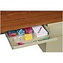 Hirsh 48"W Single-Pedestal Desk, Putty/Oak (20091)~#|#~ED1C2F90-EE0F-472A-8F640FB4BF4AE351_sc7