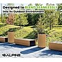 Alpine Industries Steel Outdoor Trash Can with Rain Bonnet Lid, 32 Gallon, Cedar (ALP4400-01-CD-RB)~#|#~ED1D726C-416E-4752-A29297DC407F738B_sc7