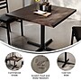 Flash Furniture Bennett Square Shaped Wooden Commercial Indoor Table, 36" x 36", Dark Brown Top/Black Base (GSFSQ36DBT3030)~#|#~ED1F31D5-66CB-4862-B2BCBAA2CF196B17_sc7