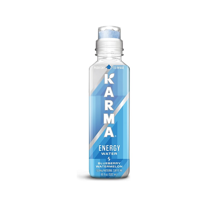 Karma Blueberry Watermelon Energy Water, 18 fl. oz., 12 Bottles/Carton (8802) image 1