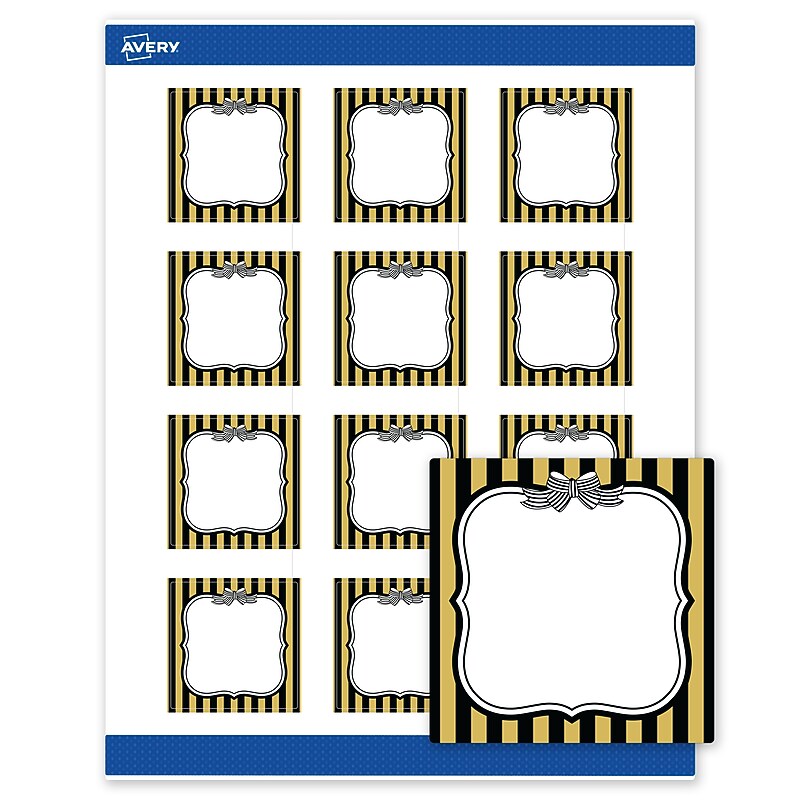 Avery Square Laser/Inkjet Multipurpose Labels, 2" x 2", White, 120/Pack (19479370944) image 1