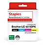 Staples Remanufactured Black/Cyan/Magenta/Yellow Standard Yield Ink Cartridge Replacement for Brother LC61 (STLC6110PK), 10/Pack
