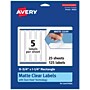 Avery Laser/Inkjet Rectangle Multipurpose Labels, 9-3/4" x 1-1/4", Clear, 125/Pack (94262)~#|#~ED230E1A-8491-46A0-AAB33F93CD211208_sc7