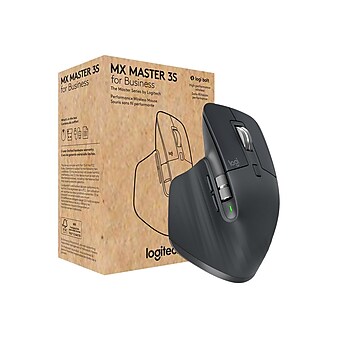 Logitech MX Master 3S Wireless Right Handed Laser Bluetooth & USB Mouse, Graphite (910-006581)