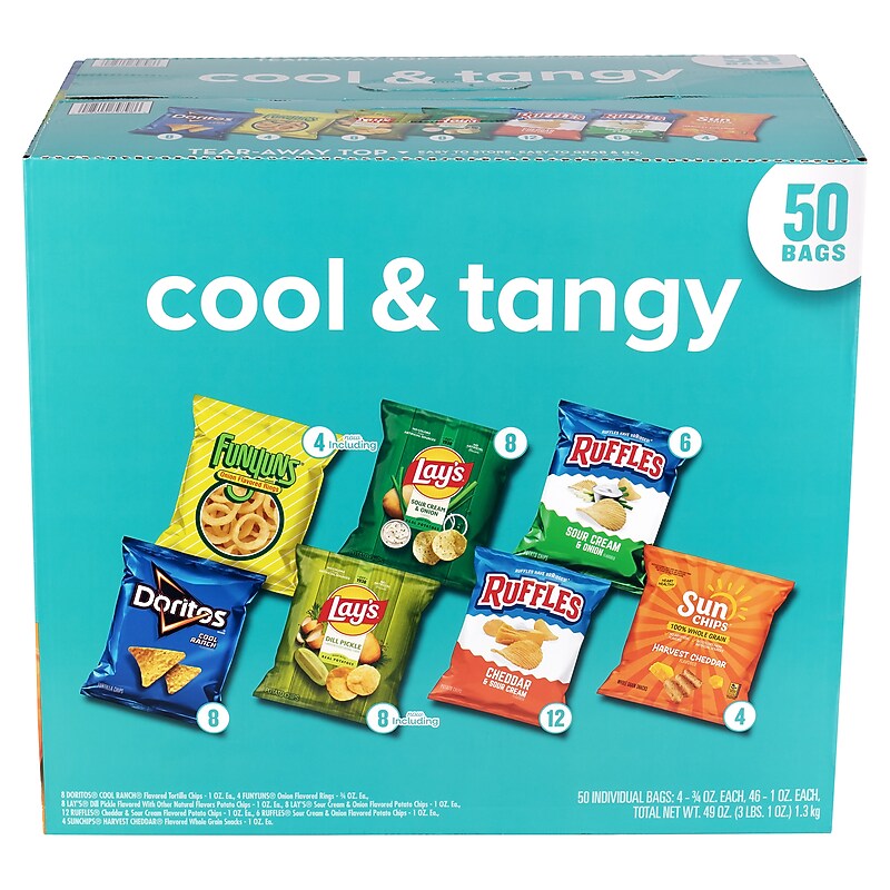 Frito Lay Cool and Tangy Mix Chips Variety Pack, 50 oz., 50/Pack (220-02669) image 1