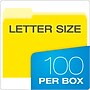 Pendaflex Recycled File Folder, 1/3-Cut Tab, Assorted, Letter Size, Yellow, 100/Box (4210 1/3 YEL)~#|#~ED298F8F-EB27-4E87-A18D9A574CFF3C6E_sc7
