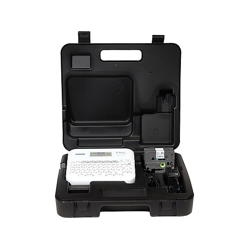 Brother Ptouch Portable Label Maker, Black/White (PTD410VP) Staples