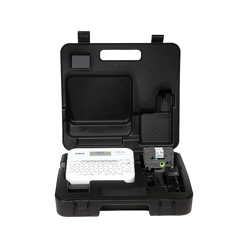 Brother P-touch Portable Label Maker, Black/White (PTD410VP) image 1