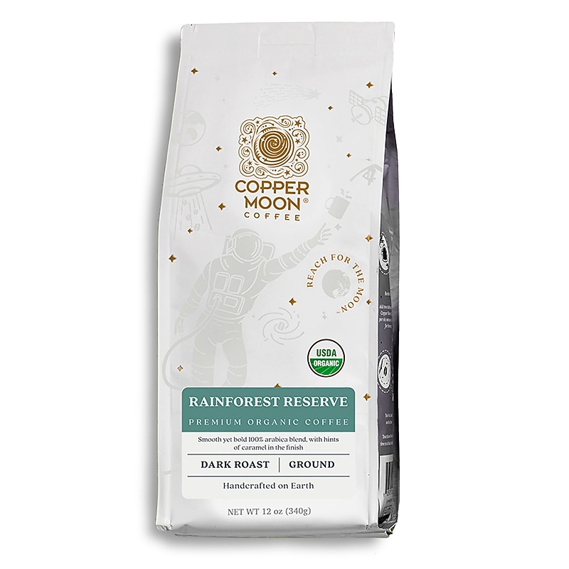 Copper Moon Rainforest Reserve Organic Ground Coffee, Dark Roast, 12 oz. (205345 - BAG) image 1