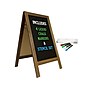 Excello Global Products Indoor/Outdoor A-Frame Sidewalk Sign, 22.8" x 40", Black/Brown (GPP-0001-S)~#|#~ED369C4D-53D5-4A22-8E2188E4A921B881_sc7