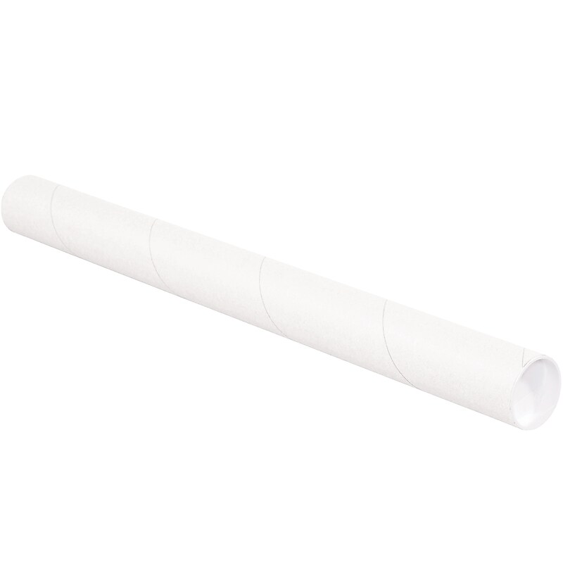2.5" x 36" Standard Mailing Tube, White, 34/Carton (P2536W) image 1