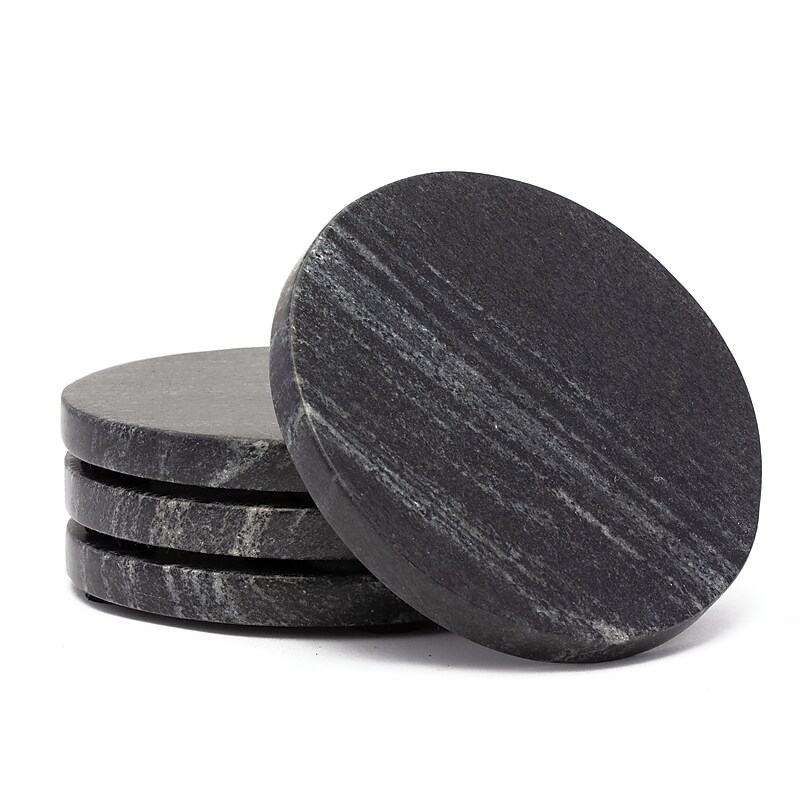 Thirstystone Black Marble Coasters, 4/Set (NM920) image 1
