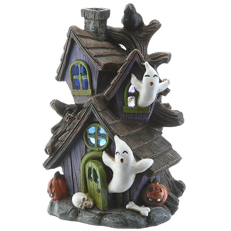 National Tree Company 6" Purple Haunted House with LED Light (PG11-FJ60415-1) image 1