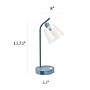 Simple Designs Sleek Essentials LED Desk Lamp, 15.75", with USB Ports, Blue (LD1074-BLU)~#|#~ED47538A-C04D-4E72-AD1C83B92A97B93E_sc7