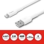 Staples TECH Lightning to USB-A Charging Cable, 6.6 ft., White, 2/Pack (ST62319)~#|#~ED48F63D-B3F1-4067-A2327343B89B5D2B_sc7