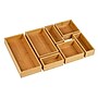 Mind Reader Bamboo Desk Organizer Set, Brown, 7 Pieces (SLIDORGBM7-BRN)~#|#~ED49CC5E-987A-4E1C-AE448B2796741377_sc7