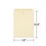 Staples Extra-Heavyweight Clasp & Moistenable Glue #15 1/2 Catalog Envelope, 12" x 15 1/2", Beige, 100/Box (ST122150-CC)~#|#~ED4FBAF7-1910-43E5-AA227165B1A03555_sc7