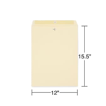 Staples Extra-Heavyweight Clasp & Moistenable Glue Catalog Envelopes, 12" x 15.5", Beige, 100/Box (122150/14209)