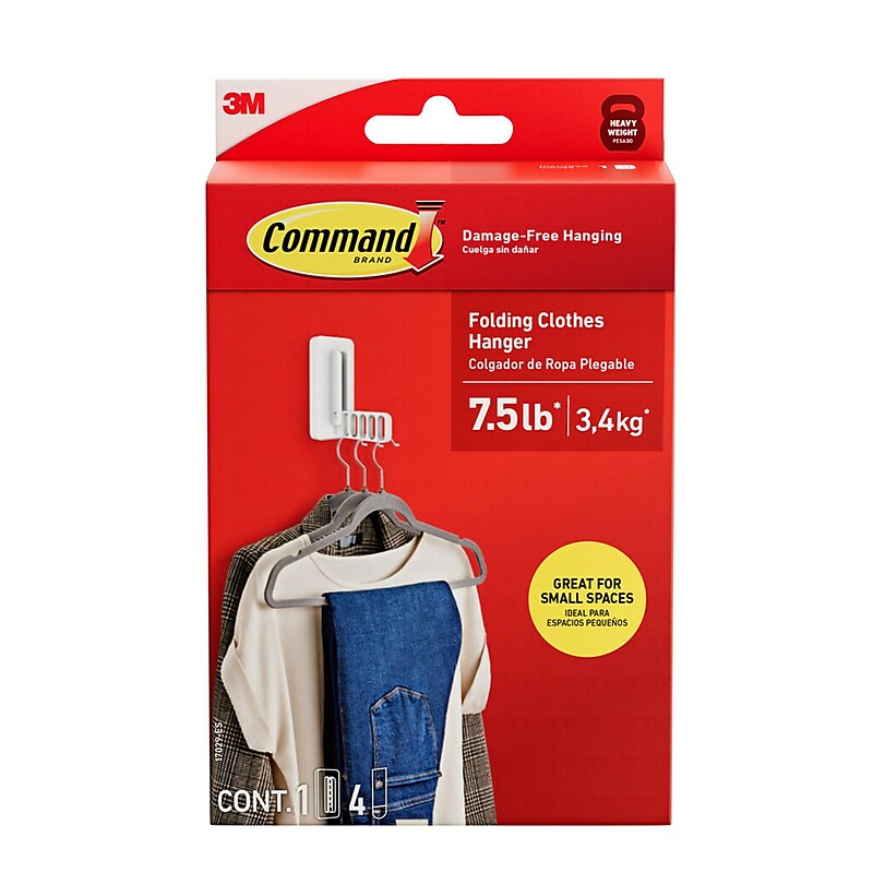 Command Hanging Strip, 7.5 lb, White, 5/Pack (17029-ES) image 1