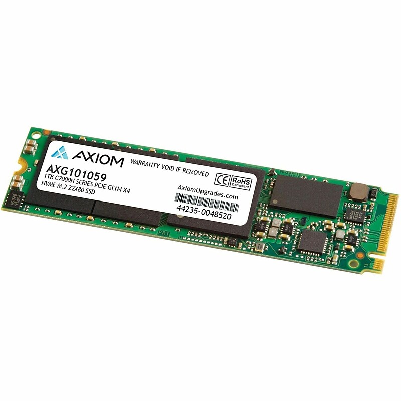 Axiom AXG101059 1TB C7000n Series PCIe Gen4x4 NVMe M.2 TLC SSD, TAA Compliant image 1