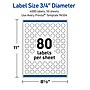 Avery Waterproof Round Laser Multipurpose Labels, 0.75" Dia., White, 4000/Box (19479399418)~#|#~ED593115-3DFA-4CCD-9235C47E9AB47147_sc7