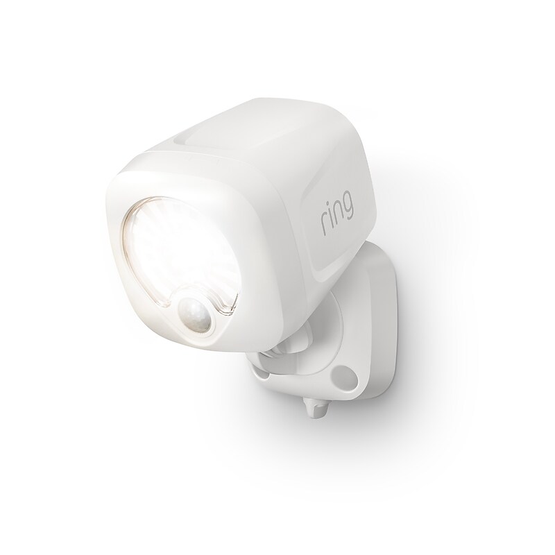 Ring Smart Lighting Spotlight Wireless Outdoor Motion-Sensor Security Light, White (B07KXFVTYL) image 1