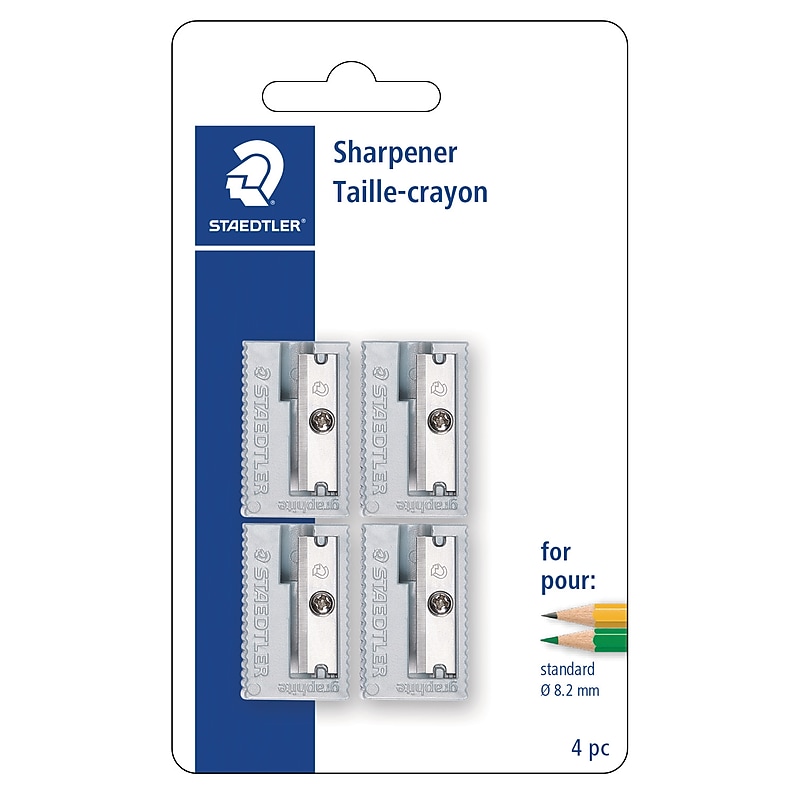 Staedtler Manual Pencil Sharpener, Silver, 4/Pack (510581BKA6) image 1