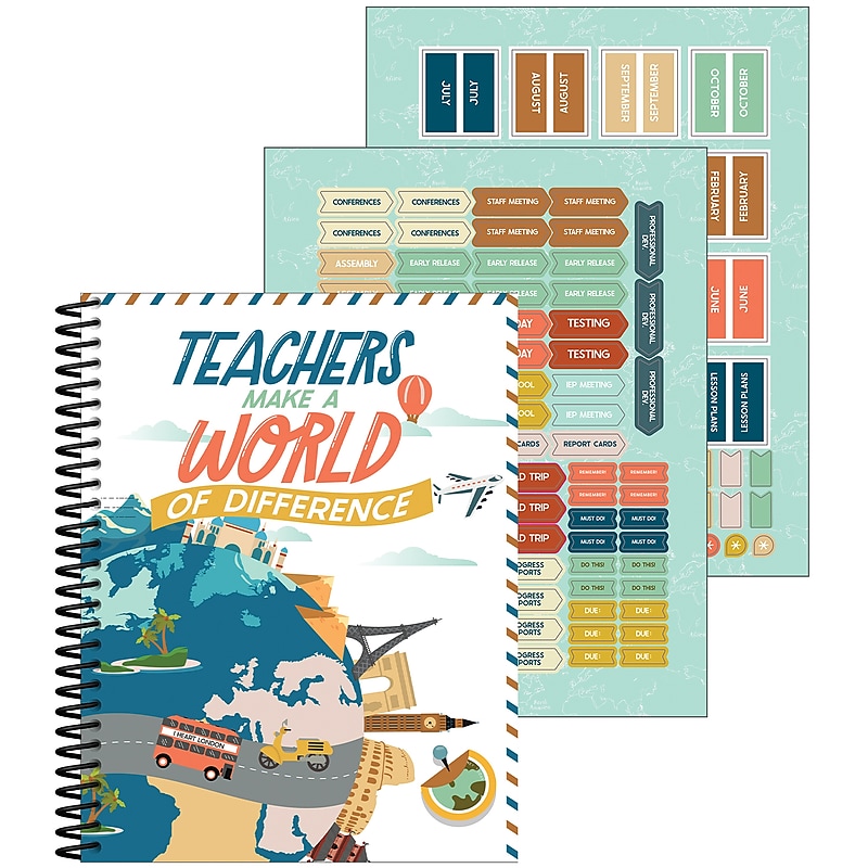 Carson Dellosa Education Let's Explore Undated Lesson Planner, 10.9" x 8.9", 128 Pages (CD-105035) image 1