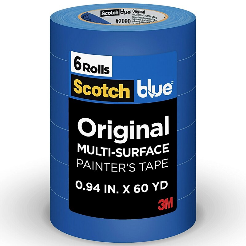 ScotchBlue ORIGINAL Painter's Tape Value Pack, 0.94" x 60 yds., Blue, 6/Rolls (2090-24EVP) image 1