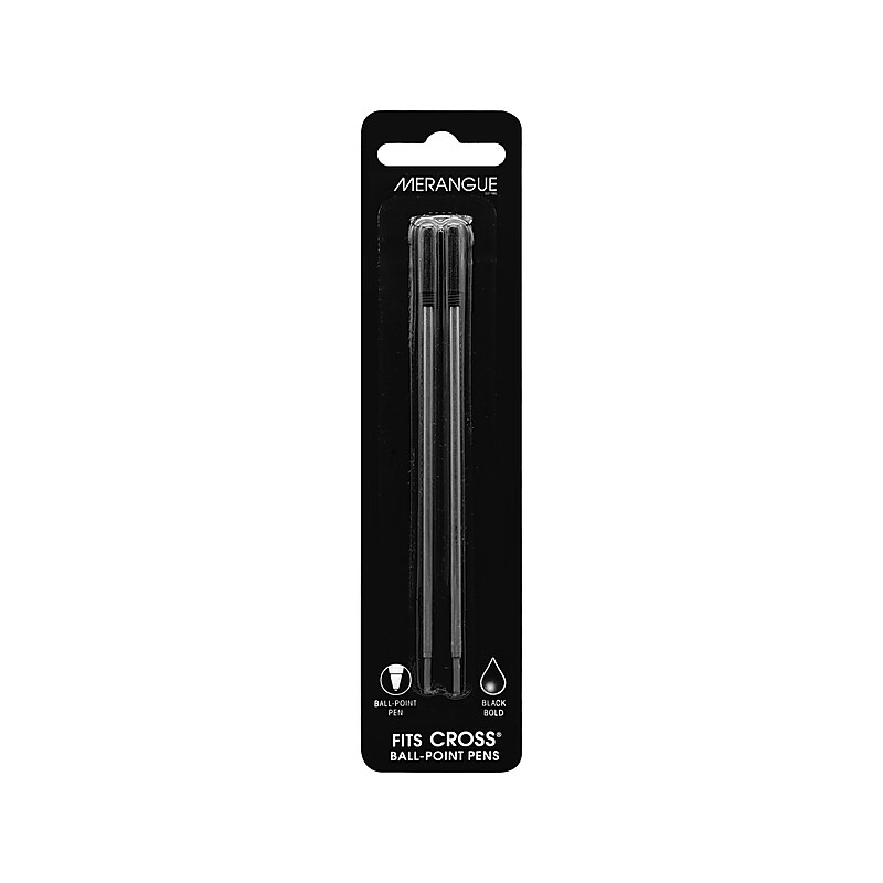 Merangue Fits Cross Ballpoint Pen Refill, Bold Point, Black Ink, 2/Pack (3872-3071-20-000) image 1