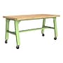 Learniture Ideate Series 72"W x 36"D Butcher Block Table, Beige/Green Apple (LNT-NOR3005BB-GA-PK-SO)~#|#~ED770AEC-4D6D-421D-93CFC4D0283C200D_sc7